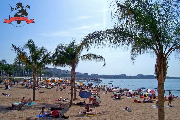 Cannes Côte d’Azur Frankreich Strand Croisette