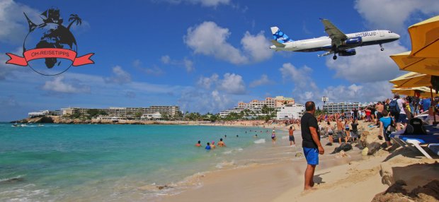 Maho Beach Karibik Insel St. Maarten Strand